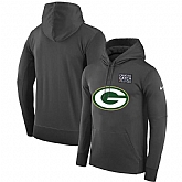 Men's Green Bay Packers Anthracite Nike Crucial Catch Performance Hoodie,baseball caps,new era cap wholesale,wholesale hats